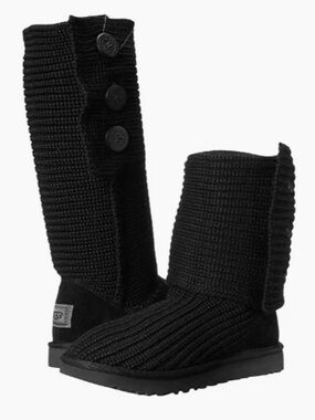 UGG Women’s Classic Cardy Boots 🖤 Convertible Wool-Blend Knit Size 7